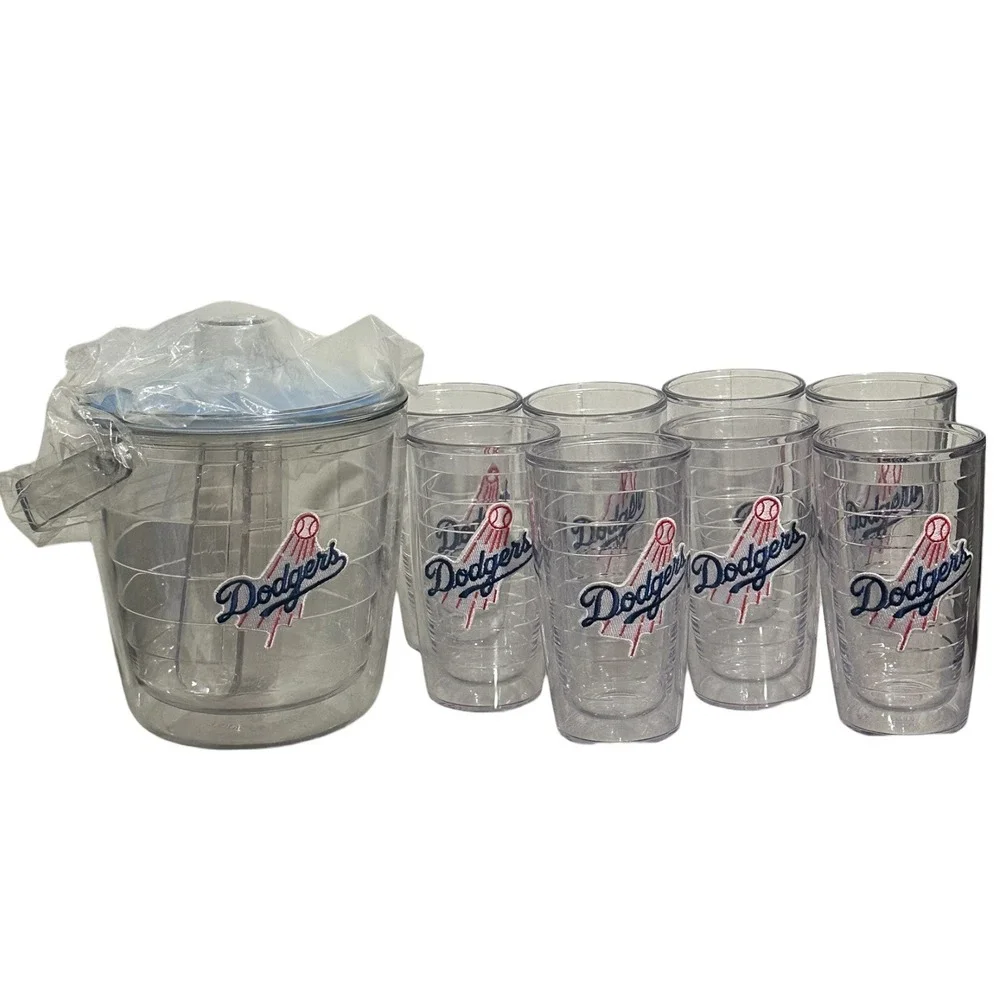 NEW Tervis Los Angeles Dodgers 16oz Tumbler Set of 8  Ice Bucket MLB New W/O Box